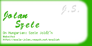 jolan szele business card